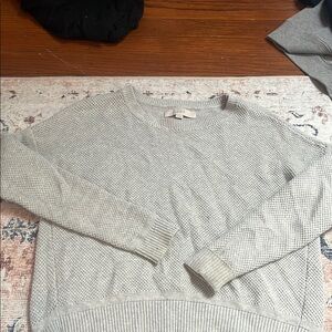 LOFT Gray Textured Sweater